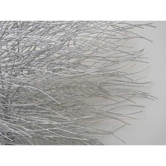 Large Silver Painted Copper & Brass Windy Willow Tree Wall Hanging Art Sculpture - Picture 9 of 10